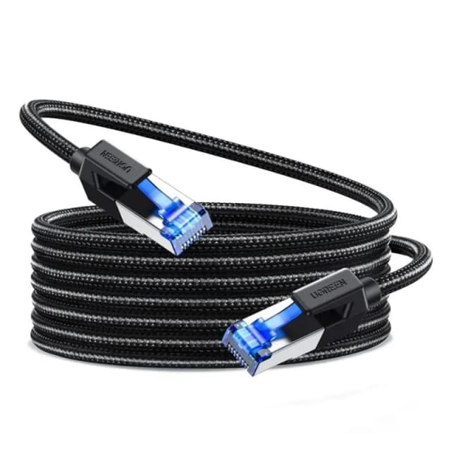 UGREEN 30795 Cat8 Pure Copper Ethernet Cable Braided 10m (Black)