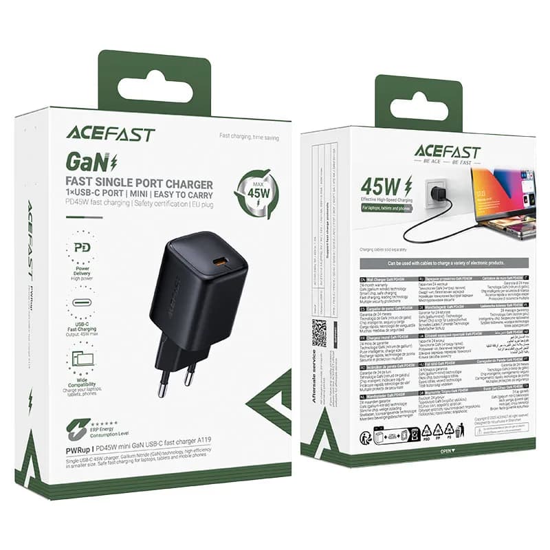 ACEFAST A119 PD45W GaN USB-C Fast Wall Charger