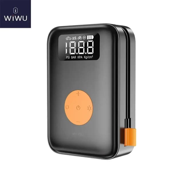WiWU WI-AI003 Tire Inflator Cordless Portable Air Compressor with Digital Display: