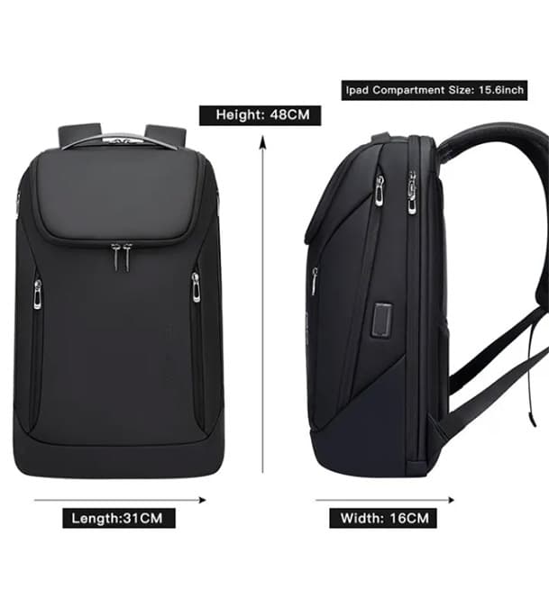 BANGE BG 2517 Premium Backpack Anti Theft Water Repellent Fabric Laptop Bag With USB Charging