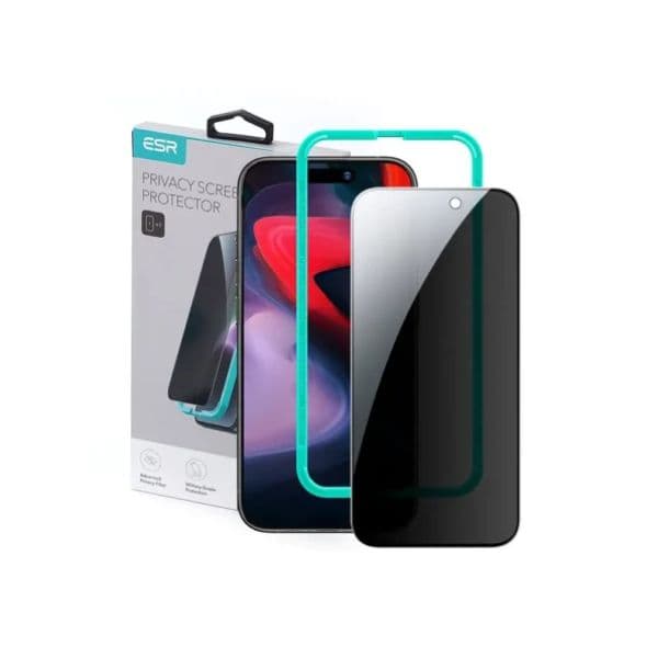 ESR iPhone 15 Pro Tempered-Glass Privacy Screen Protector Set-Black