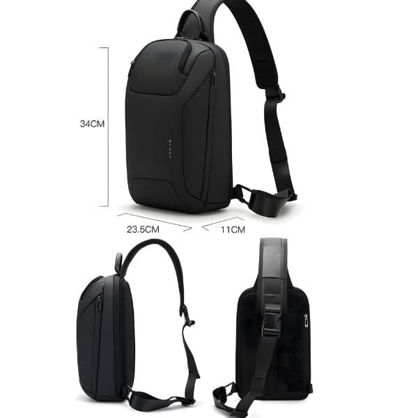 BANGE BG-8031 Men Chest Bag Business Duty Large Capacity Shoulder Crossbody Bag