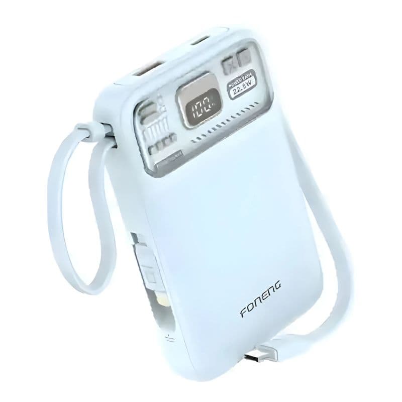 Foneng PX112 10000mAh MagSafe Power Bank with 2 Built-in Cables 22.5W