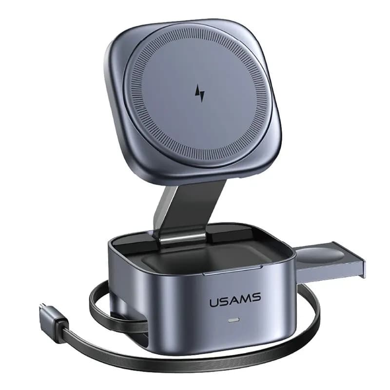 USAMS 3 in 1 Wireless Charger CD257 15W Qi2
