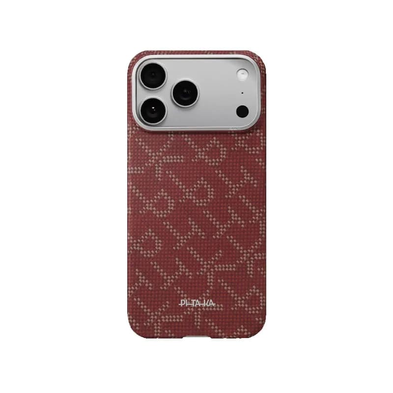 PITAKA Edge Gold Red Case for iPhone 17 Pro Max