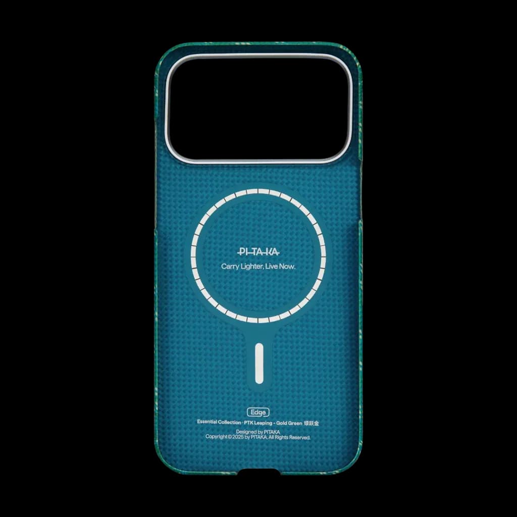 PITAKA Edge Gold Green Case for iPhone 17 Pro Max