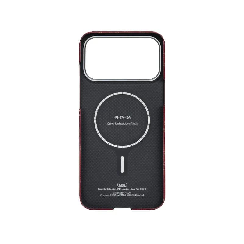 PITAKA Edge Gold Red Case for iPhone 17 Pro Max